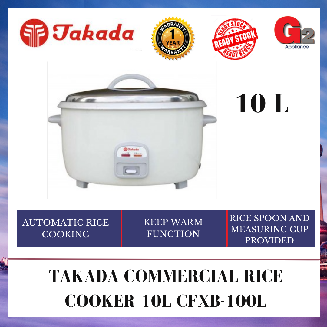 TAKADA COMMERCIAL RICE COOKER 10L CFXB-100L - 1 YEAR WARRANTY BY TAKADA