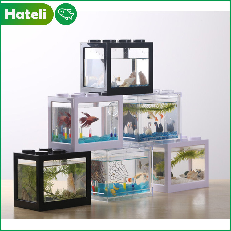 【HATELI】Aquariumอะคริลิคสำหรับสำนักงานอ่างปลาขนาดเล็กเดสก์ท็อปอ่างปลาขนาดเล็กตู้ปลาขนาดเล็ก