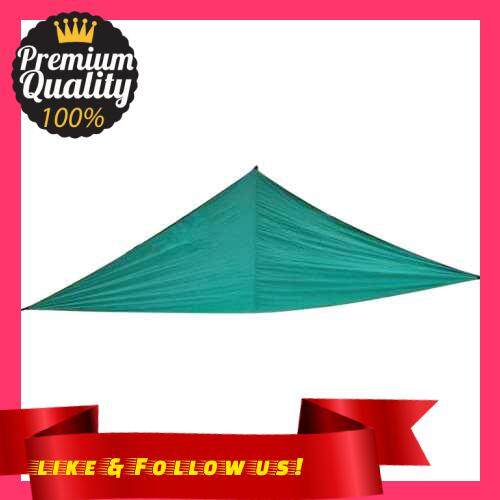 People\'s Choice 13ft Rain Fly UV Resistant Sun Shade Sail Canopy Waterproof Heavy Duty Triangle 210T Polyester Awning Sand Sunshade for Outdoor Patio Garden Backyard Activities (Dark Green)