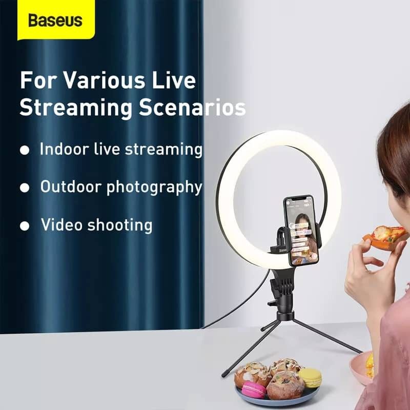 Hot Sales [ Local Ready Stocks ] Baseus Live Stream Holder-floor Stand with 12-inch Ring Light Lampu Lingkar Social Media Video