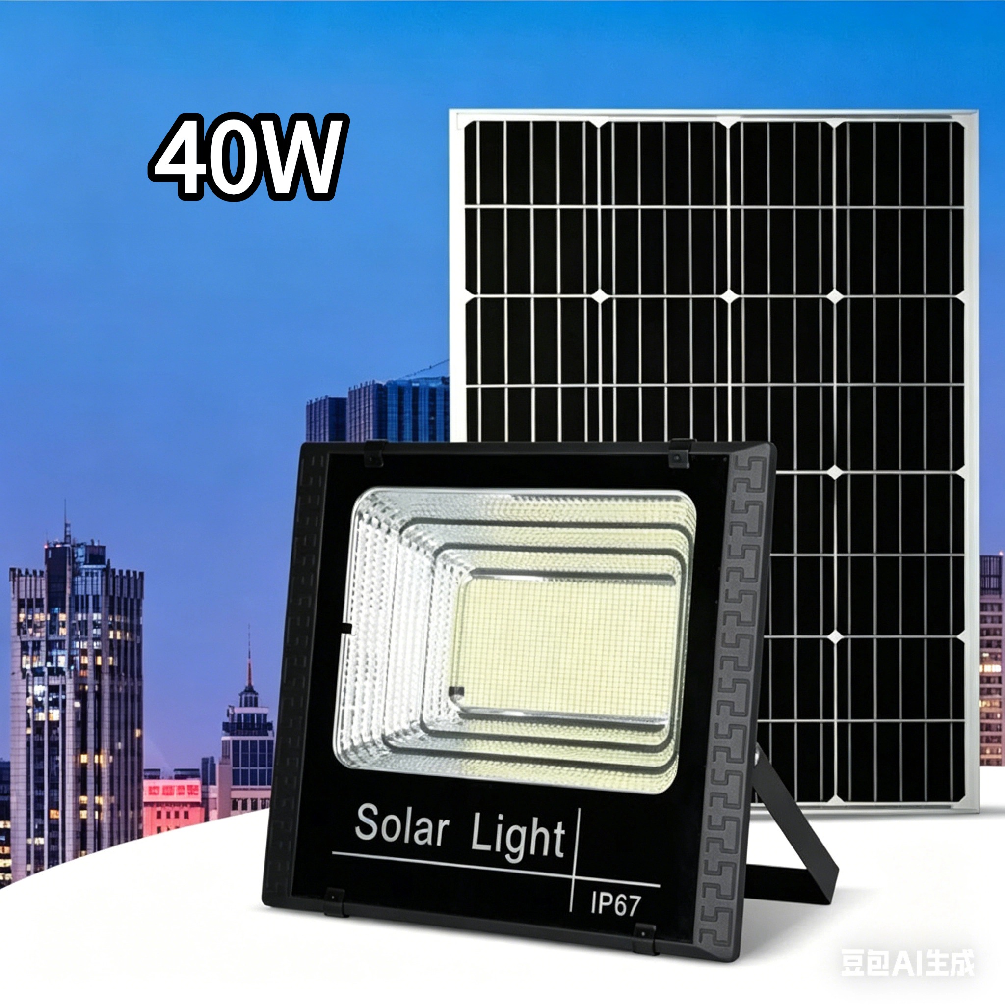 Outdoor Solar Light 1Set Bright Solar Spotlight LampuSolar energy storage Lamp For Garden LightingGate LightingStreet LightingOutdoor Lighting Equipment With Smart Remote Control 25W/40W （Local delivery）