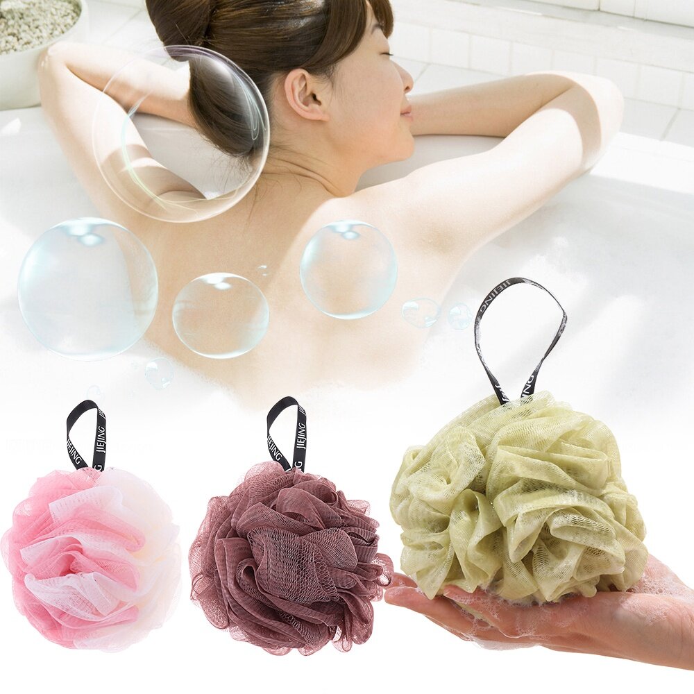 Bath Balls Wash Flower Bath Sponge Shower Brush Scrubber Rich Bubbles