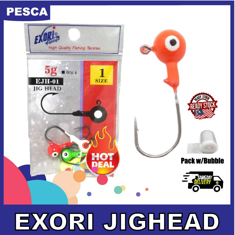 PESCA - EXORI FISHING JIGHEAD 3.5gram/ 5gram/ 7gram/10 gram READY STOCK