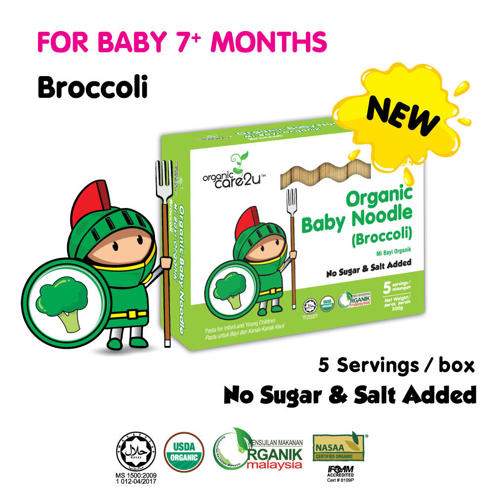 Organic Care2u Organic Baby Noodle - Broccoli (200g)