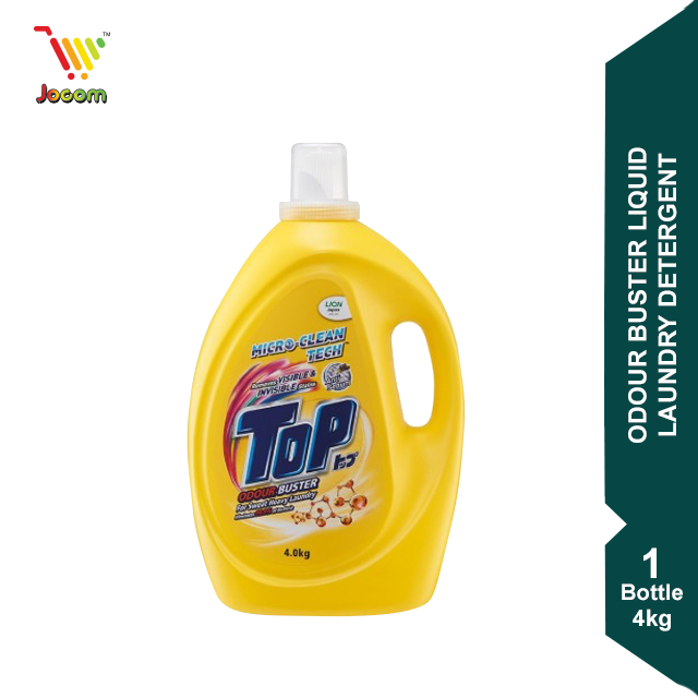 Top Odour Buster Liquid Laundry Detergent 4kg [KL & Selangor Delivery Only]