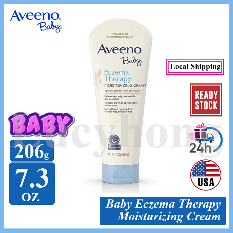 Aveeno Baby Eczema Therapy Moisturizing Cream || Nighttime Balm for eczema skin soothe dry itchy irritated skin Lucyhong