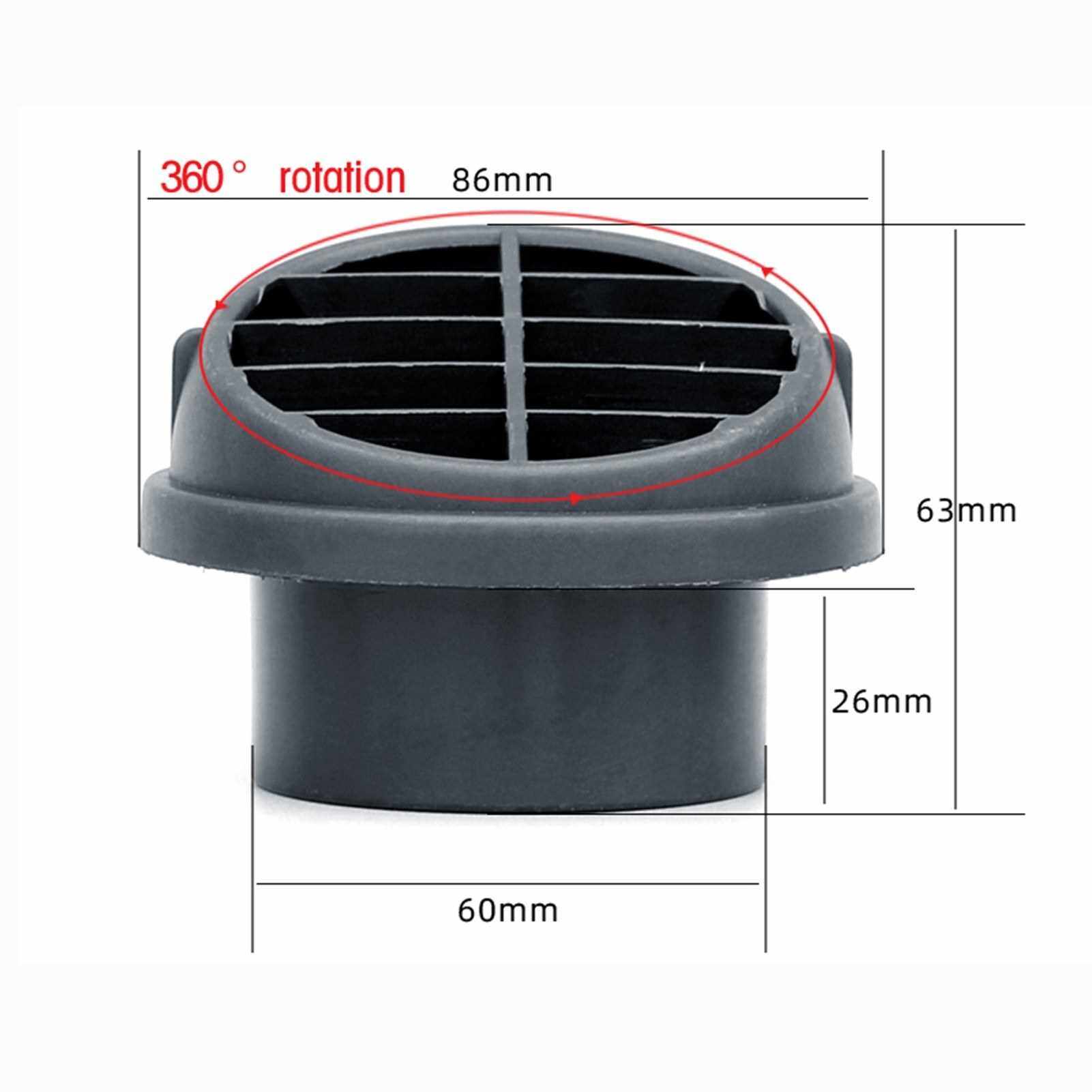 Air Vent Ducting T Y Tilted Bend Style Piece Elbow Pipe Outlet Exhaust Connector for Webasto Eberspaecher Diesel Parking Heater Truck Boat Car Air Diesel Heater Accessory (R1)