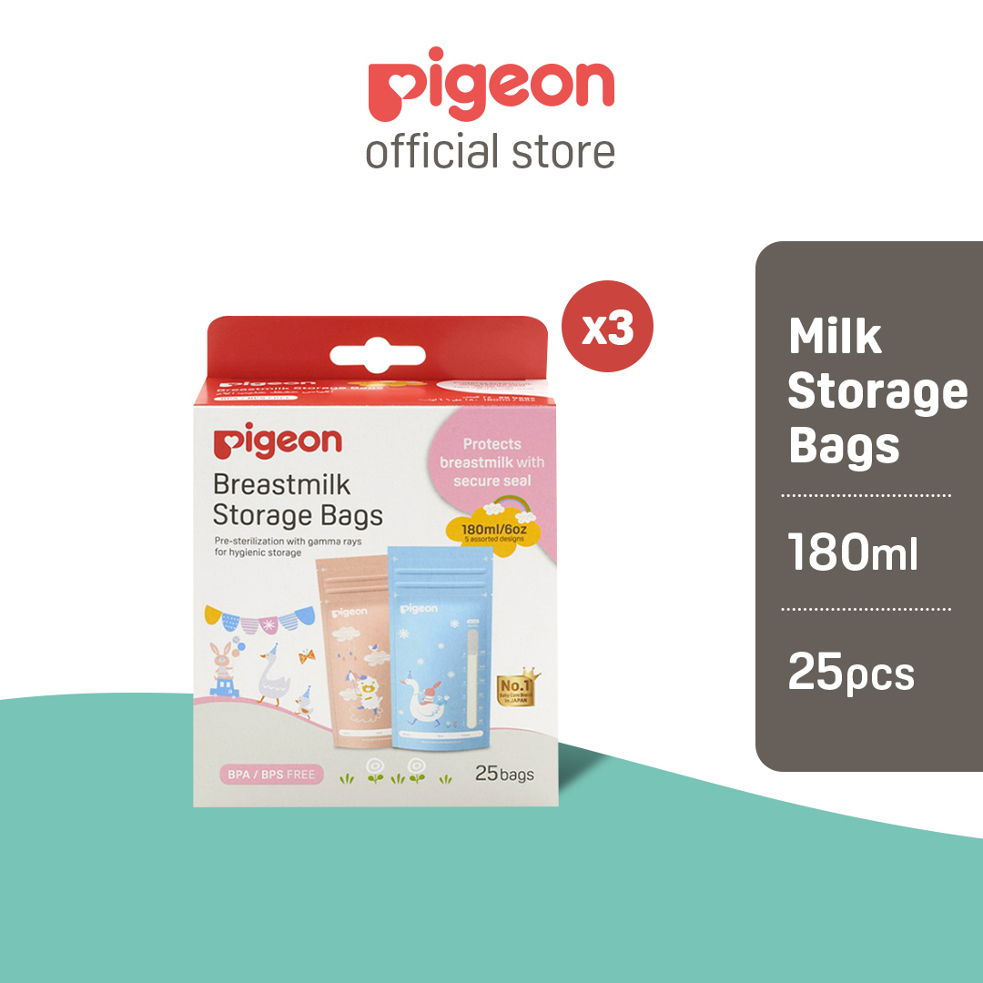 Breastmilk Storage Bags (180ml) Animal Series Set