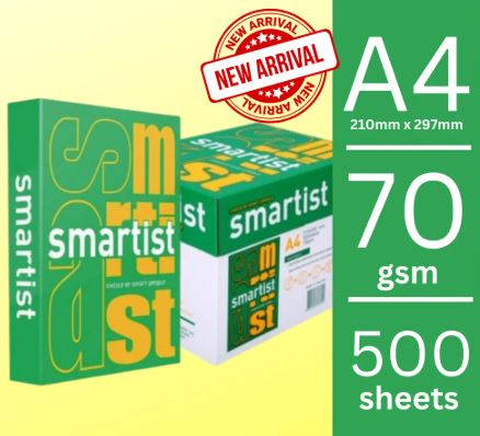 [1 Ream] Double A Manufacture- Smartist A4 Paper 70Gsm Copier Paper 500s (500 sheets/ream) (1 Ream)