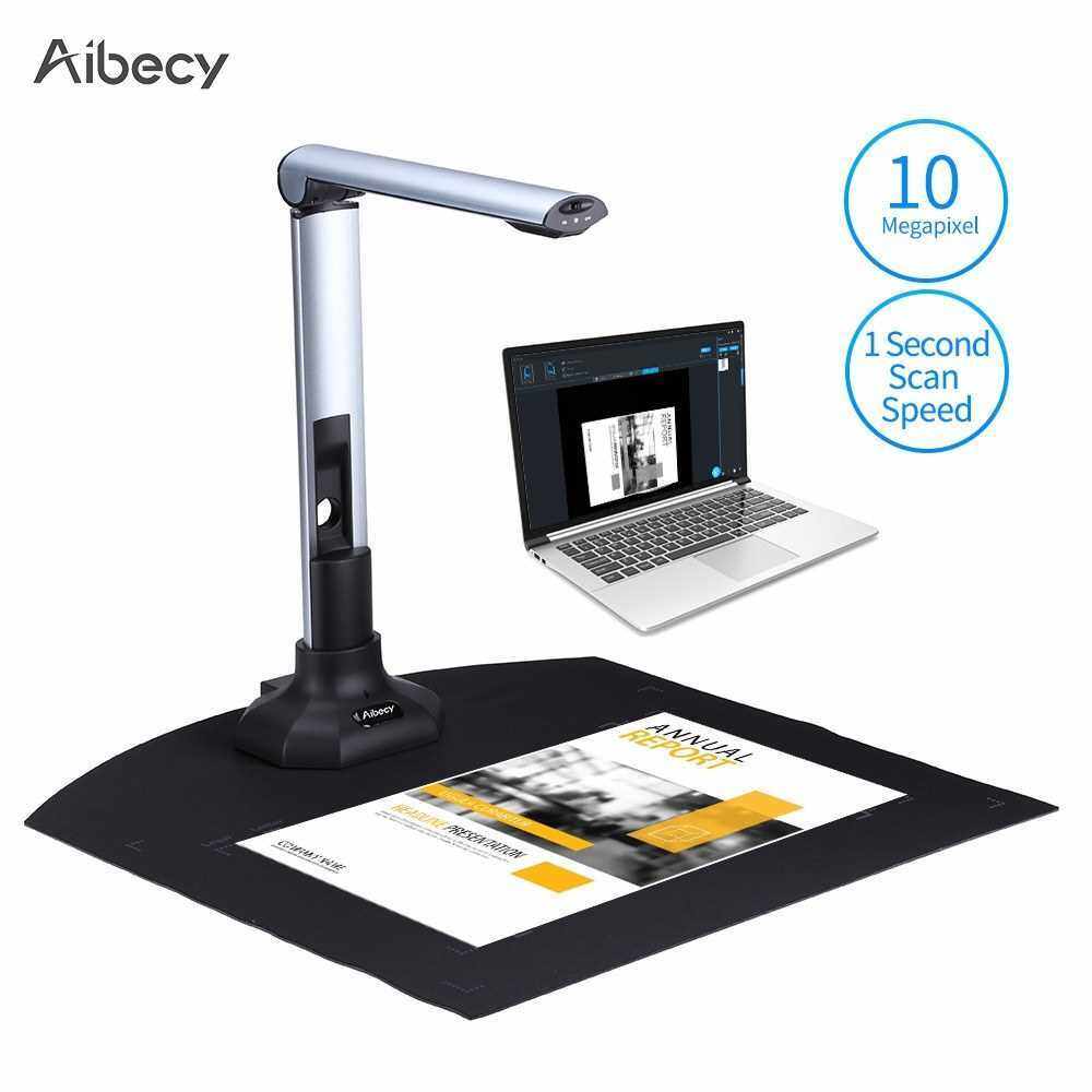 Aibecy BK52 Portable Book & Document Camera Scanner Capture Size A3 HD 10 Mega-pixels USB 2.0 High Speed Scanner with LED Light for ID Cards Passport Books Watermarks Setting PDF Format Export (Standard)