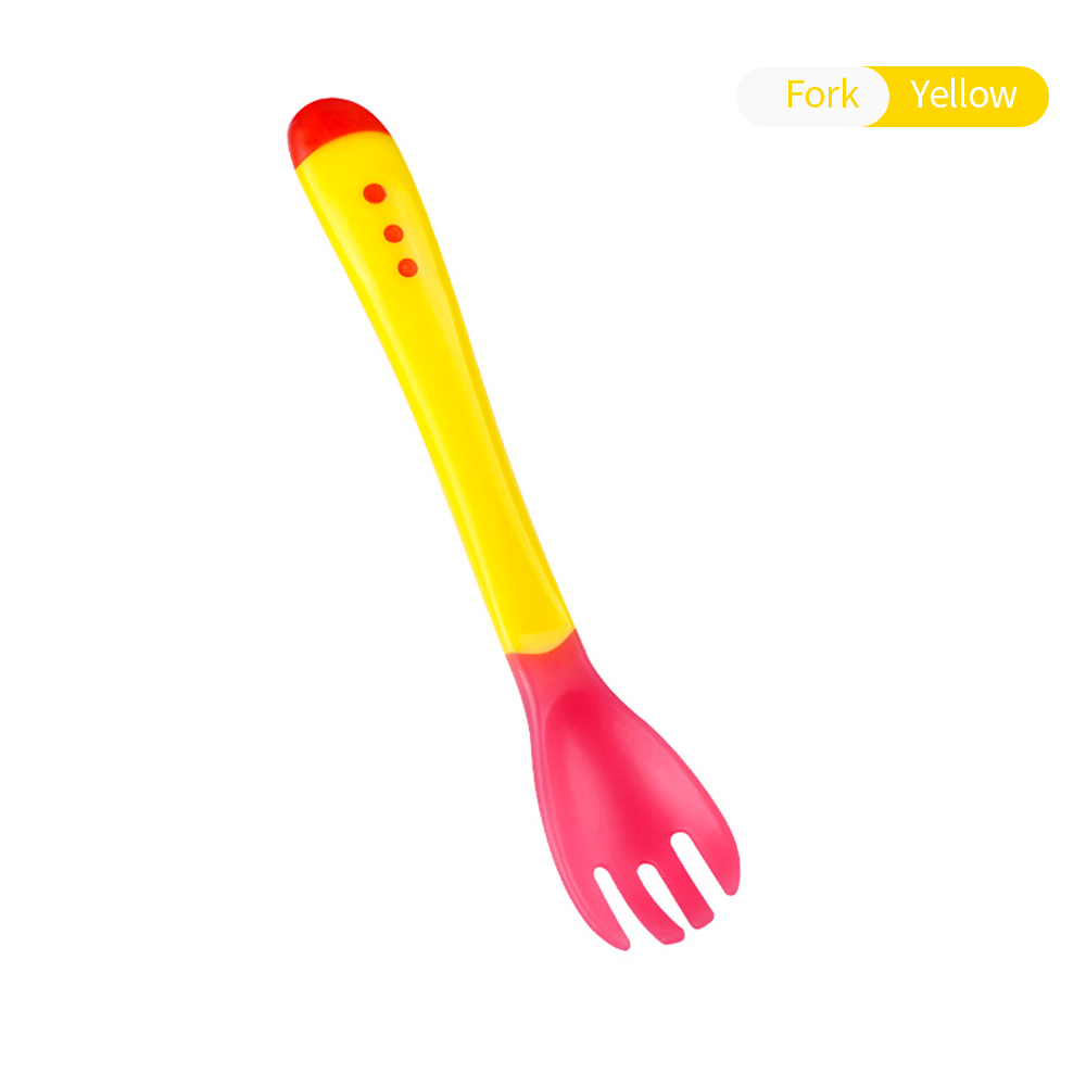 Mumystation Baby feeding tableware Temperature sensitive feeding silicone Spoon Fork Bowl BPA FREE