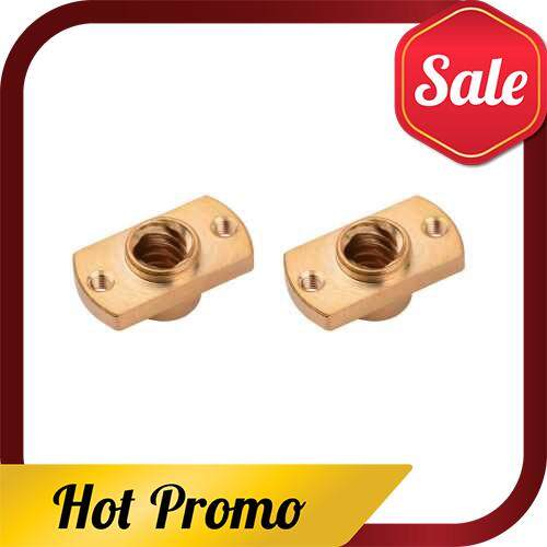 Aibecy 2pcs T8 Screw Nut Brass T-Shape Nut 8mm Inner Diameter Compatible with CR-10/Ender Series 3D Printers (Gold)