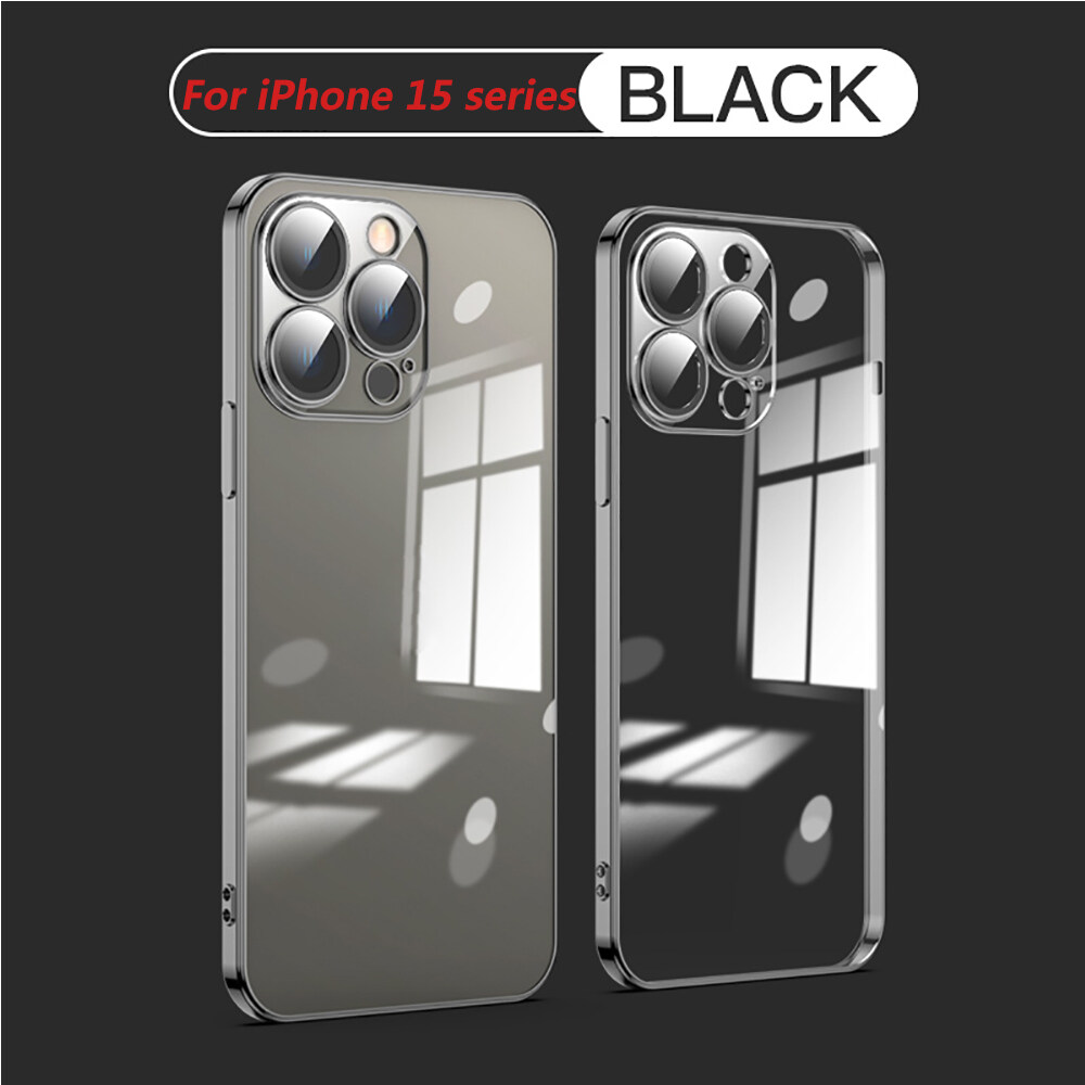 Silicon mềm trong suốt bìa cho Iphone 15 Pro Max trường hợp I phone15 Pro 15Pro 15 cộng với iPhone 15 Kính bảo vệ máy ảnh chống sốc coque 2023 vỏ