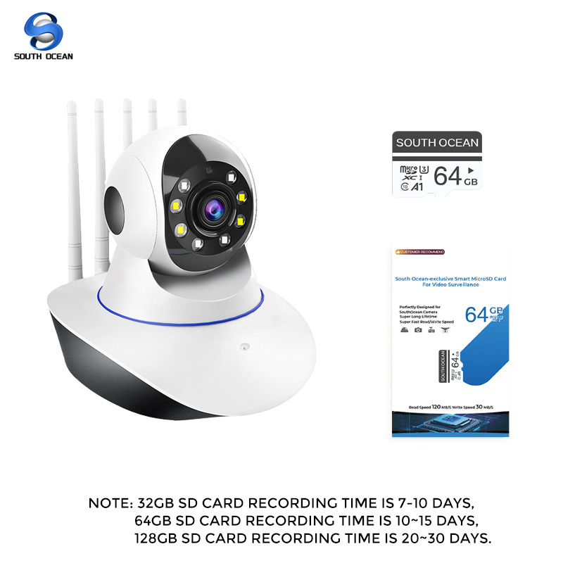 【NEW UPGRADED】CCTV Wireless IP Camera Wifi Video Mini Camera with Auto Tracking Color Night Vision Baby Monitor Home Security Camera V380 Pro
