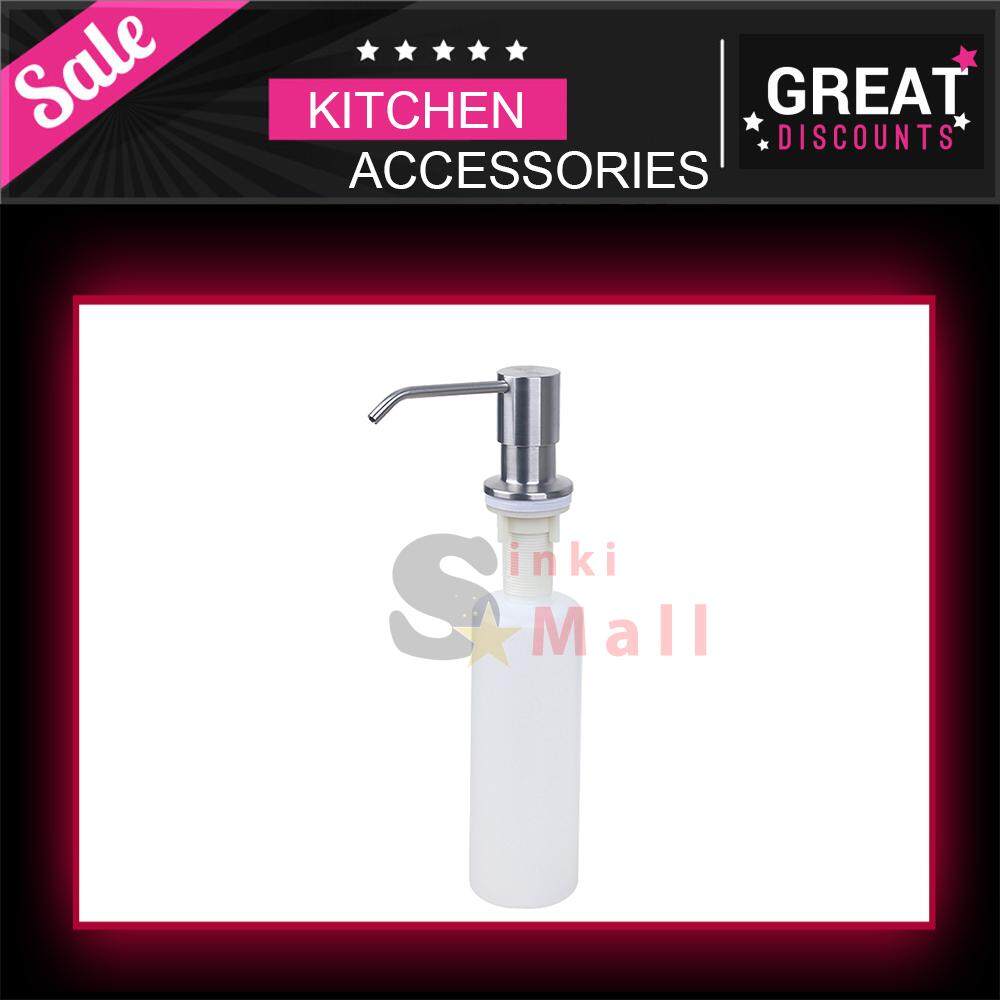 Stainless Steel Soap Dispenser Brushed Finish Pump With 360ml Abs Soap Dispenser Brushed Finish Pump