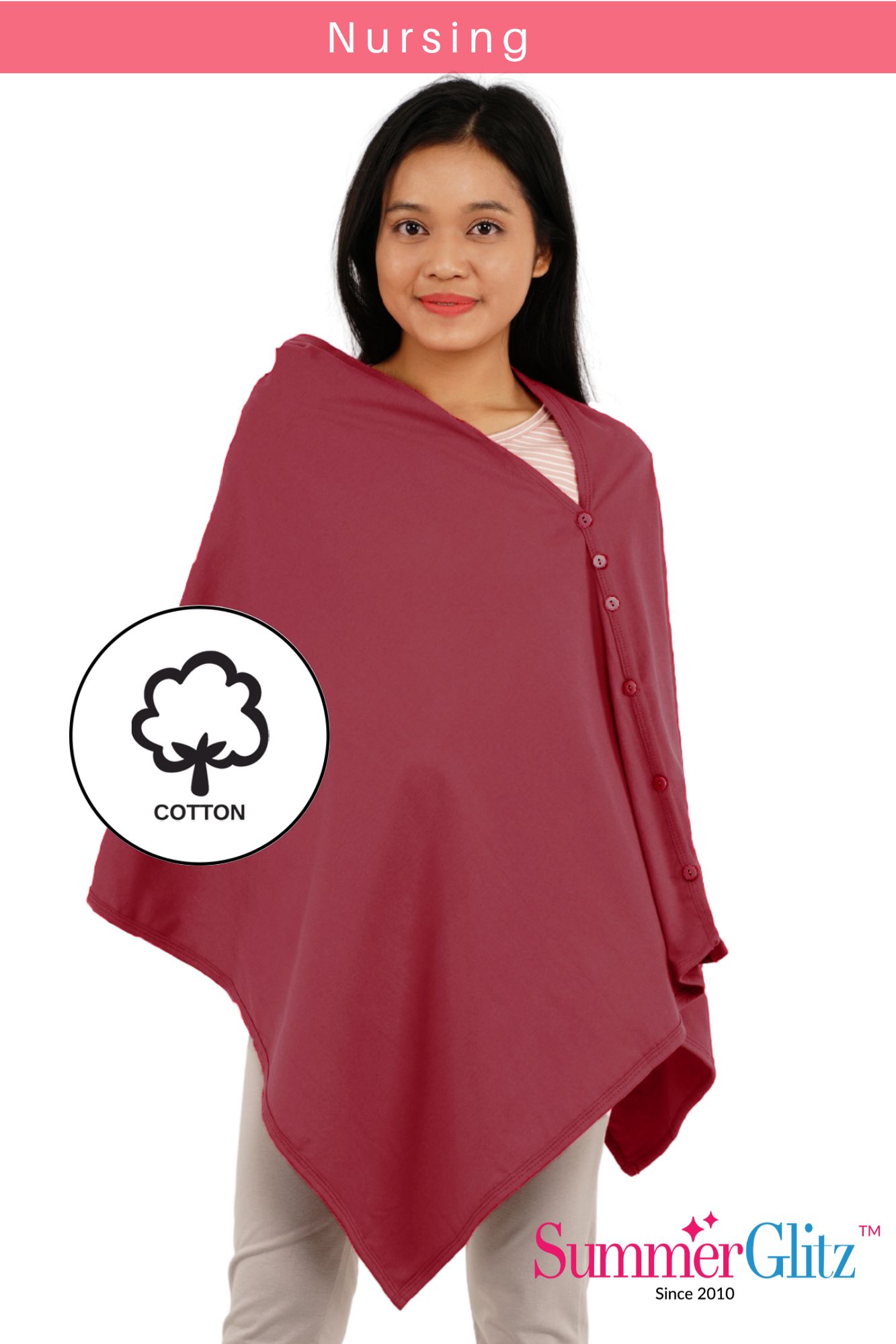 SummerGlitz 100% Cotton & Cotton Nursing Cover / Baby Blanket Breastfeeding Apron Shawl Cloth Blanket