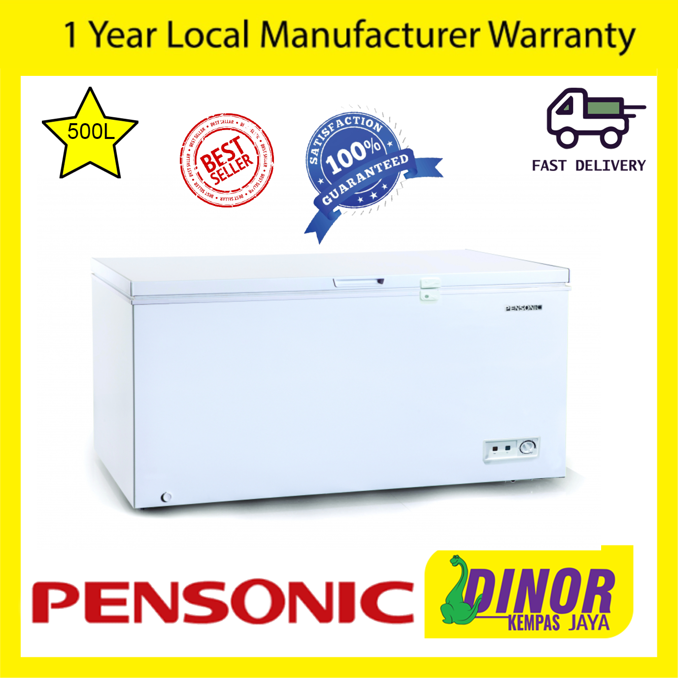 Pensonic Chest Freezer 500L PFZ-502 / PFZ502