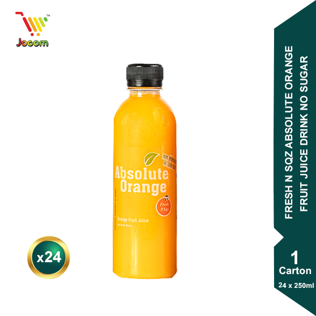 FRESH N SQZ Absolute Orange Fruit Juice No Sugar Added 1 Carton (24 x