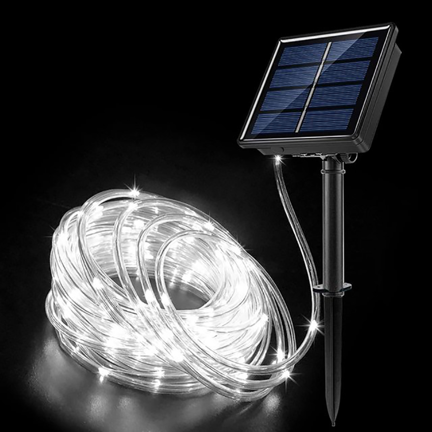 Vimite Christmas Tree Light 50/100/200 LED Lampu Solar Garden Decorative Lights Powered Rope Tube String Lights Outdoor Waterproof Fairy Lights for House Tree Garland Christmas Yard hiasan Decoration 户外防水太阳能花园装饰灯