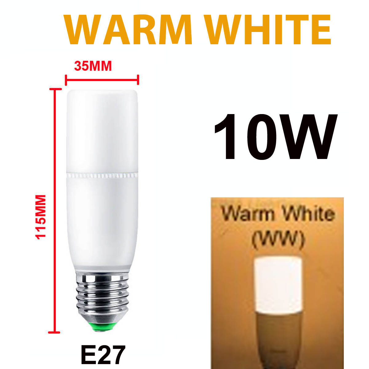 [Local Seller] Led Bulb Stick Daylight WARM WHITE RED 5W 10W 15W 20W 25W (E27 / E14 / PLC)