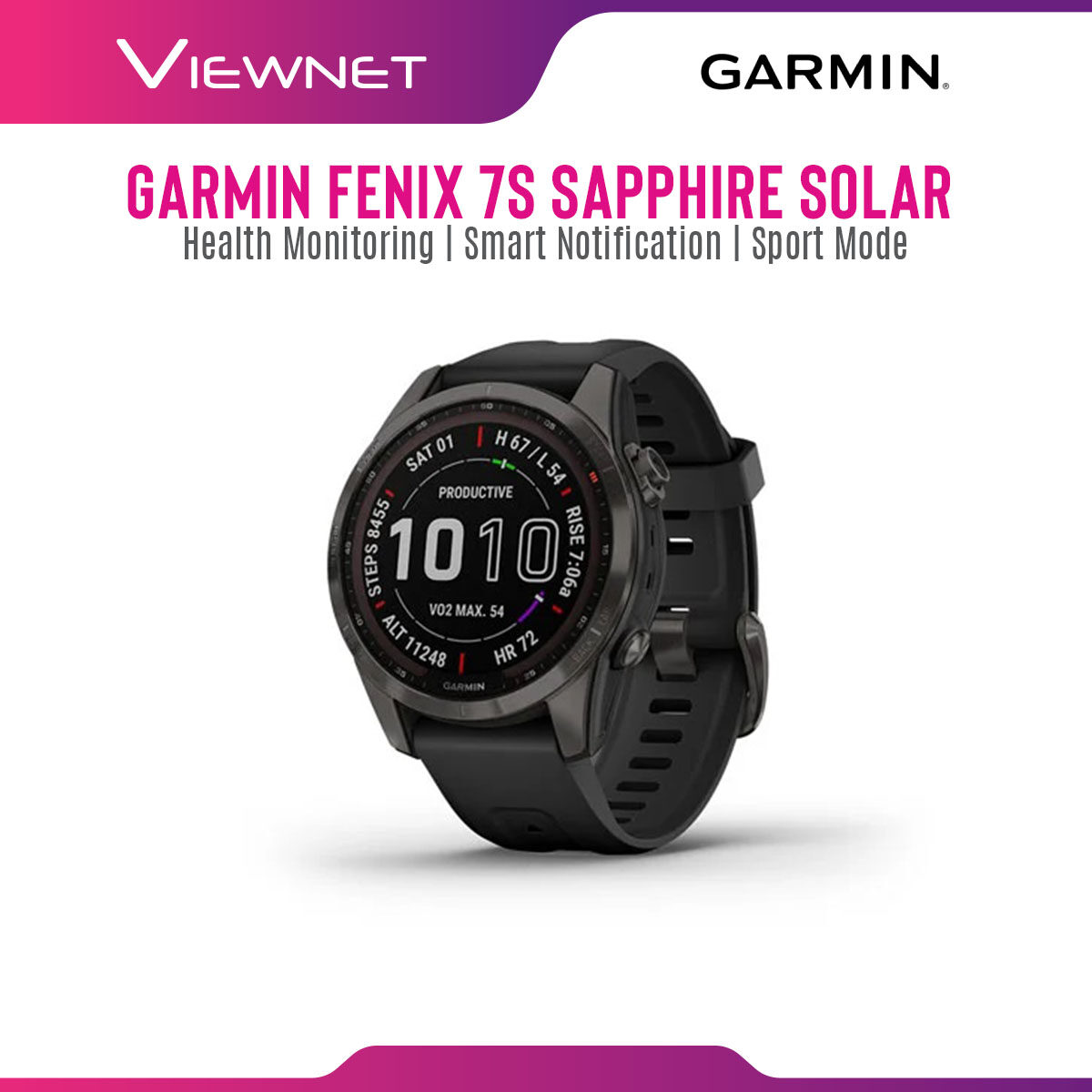 [Pre-Order] Garmin Fenix 7S / Fenix 7S Sapphire Solar Smartwatch with Health Monitoring, Smart Notification, Sport Mode, Garmin Connect App