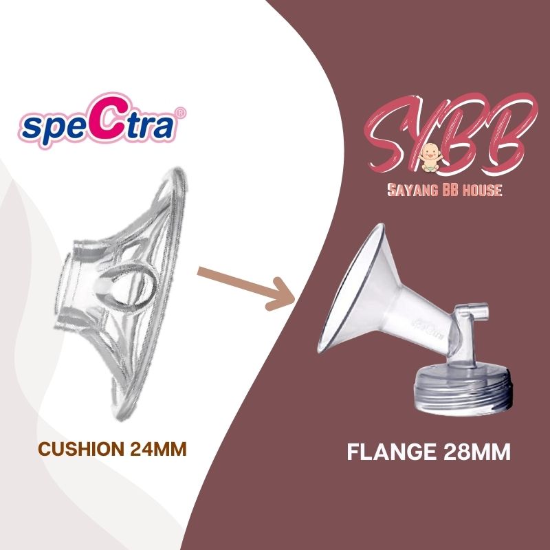 Spectra Breast pump Flange 28mm / Valve / Insert Cushion 24mm