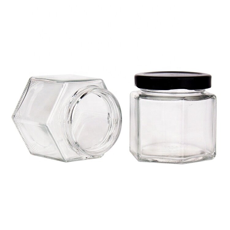 [126 pcs] 40ml Hexagon Glass Jar Mini Bottle Air Tight For Sweet Spices Door Gift Honey | Balang Botol Kaca | 玻璃小罐子