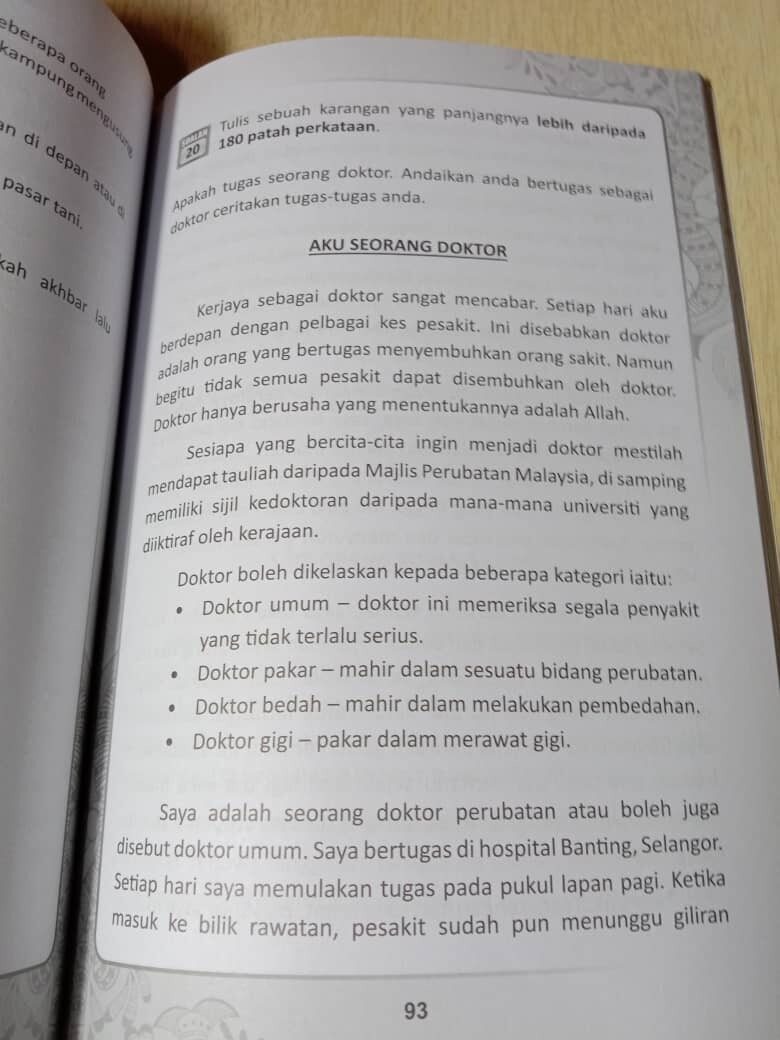 Bm Dinamik Pt3 Teknik Menulis Ulasan Karangan Bahagian C D Tingkatan 1 2