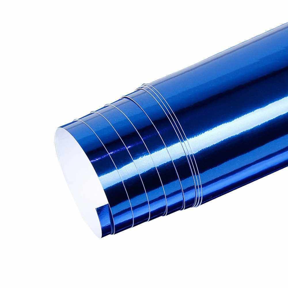 Stretchable Mirror Vinyl Film Foil Car Sticker (Blue)