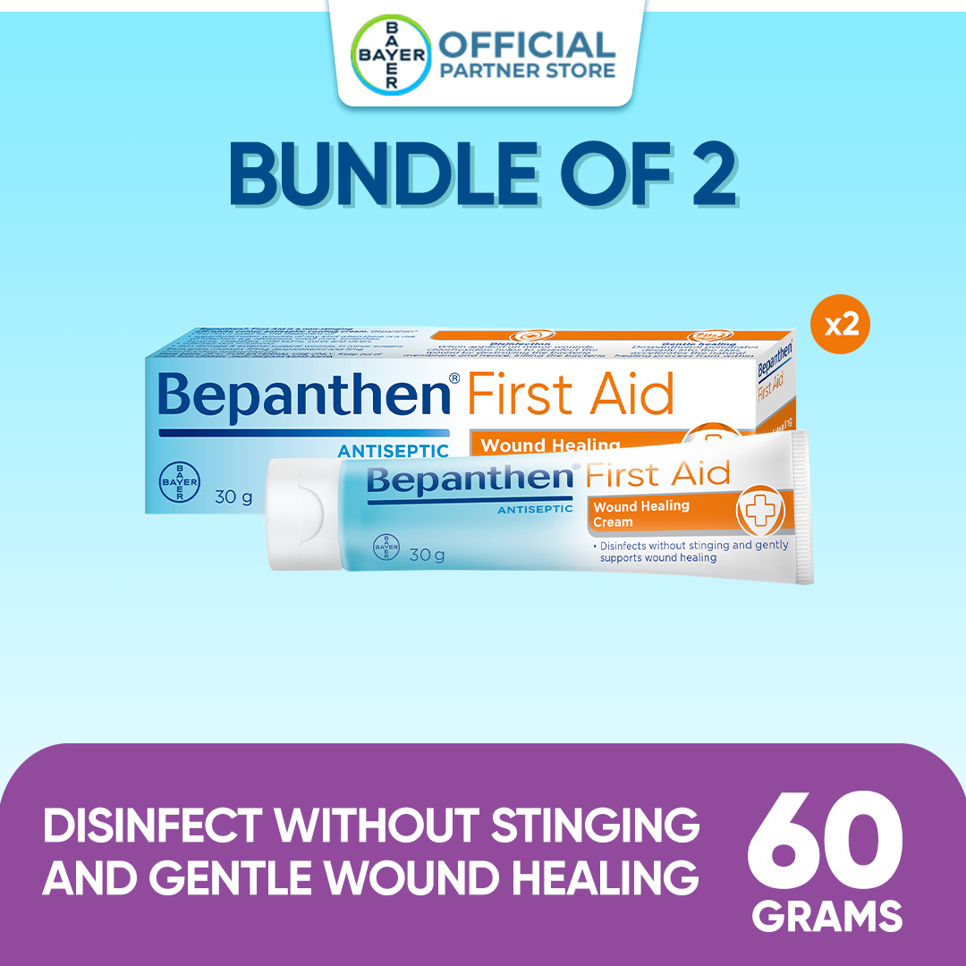 [Bundle of 2] Bepanthen First Aid Cream (30g) - Antiseptic Wound Healing Cream