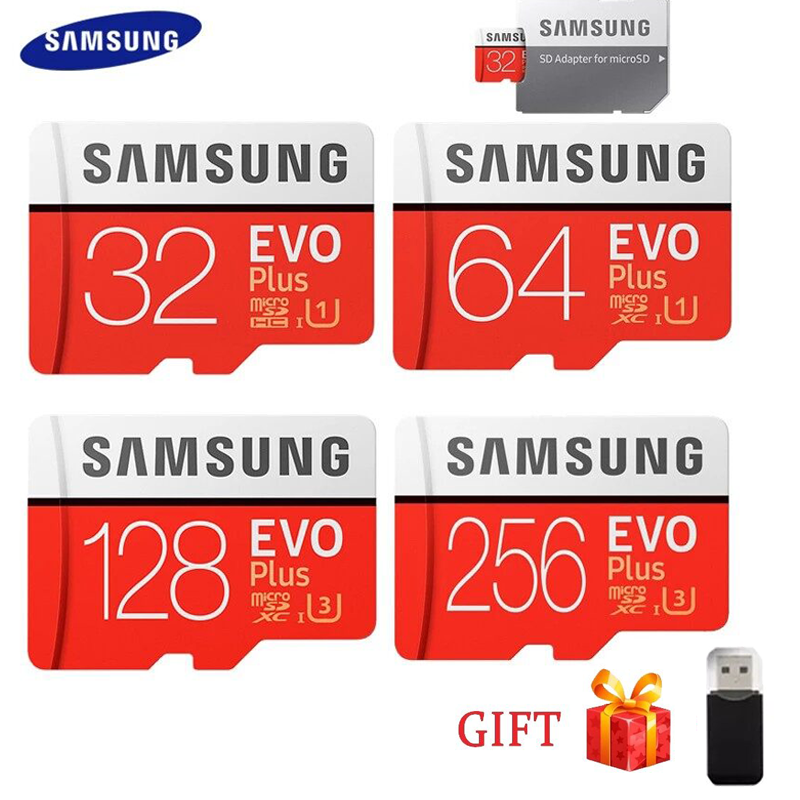 Samsung memory card evo plus memory card with conversion sd card holder high speed 100 mb u3 tf card uhs-i 16gb/32gb/64gb/128gb/256gb/512gb/1tb micro sd card