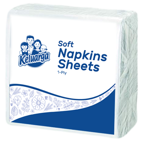 Cap Keluarga Serviette 20GSM x 1 Ply , 250mm x 280mm