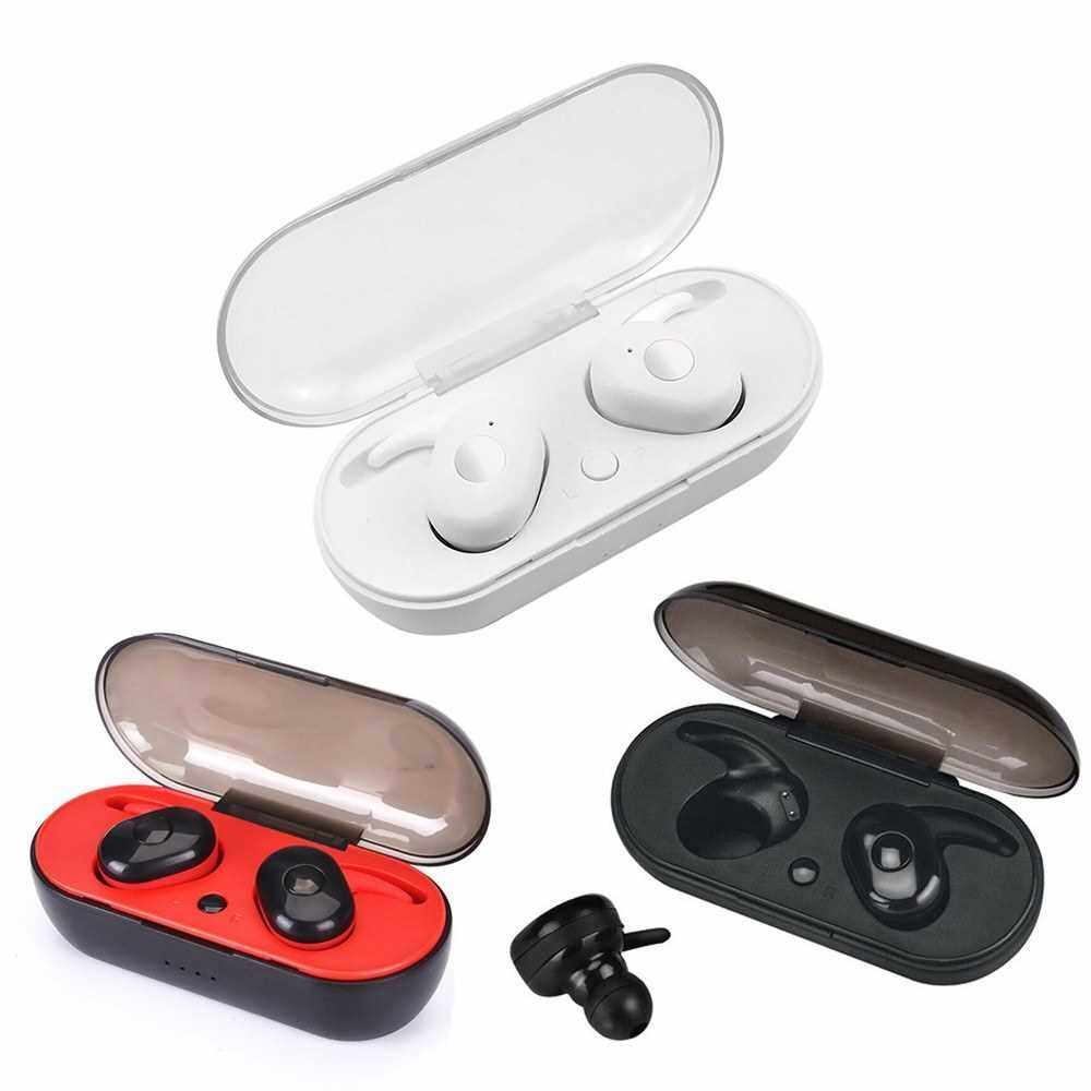 B1 TWS Wireless In-ear Earphones BT 5.0 Mini Earbuds AAC HiFi Sound Headsets HD Binaural Call With Mic (Red)