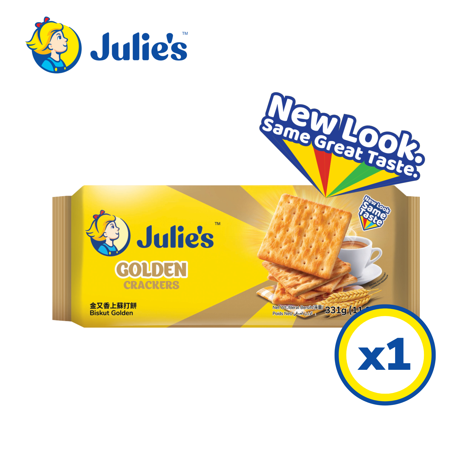 Julie’s Golden Crackers 331g x 1 pack