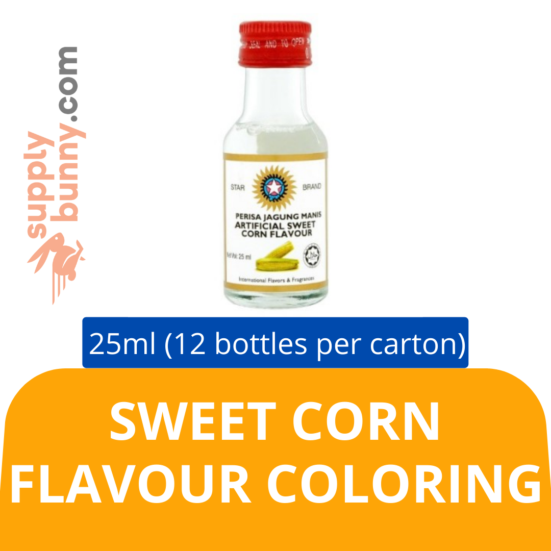 Sweet Corn Flavour Coloring (25ml X 12 bottles) (sold per carton) 食用色素(甜玉米味) PJ Grocer Pewarna Jagung Manis