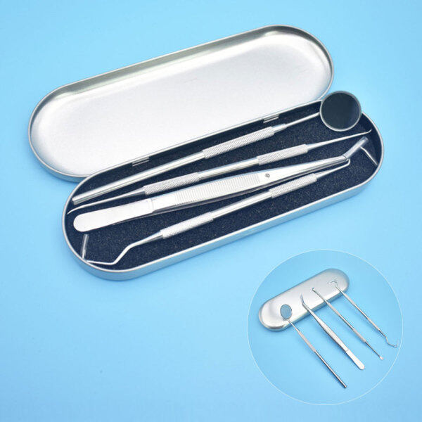 Bộ dụng cụ nha khoa với gương dụng cụ hai đầu chuyên dùng cho nha sĩ, bằng thép không gỉ - INTL giá rẻ