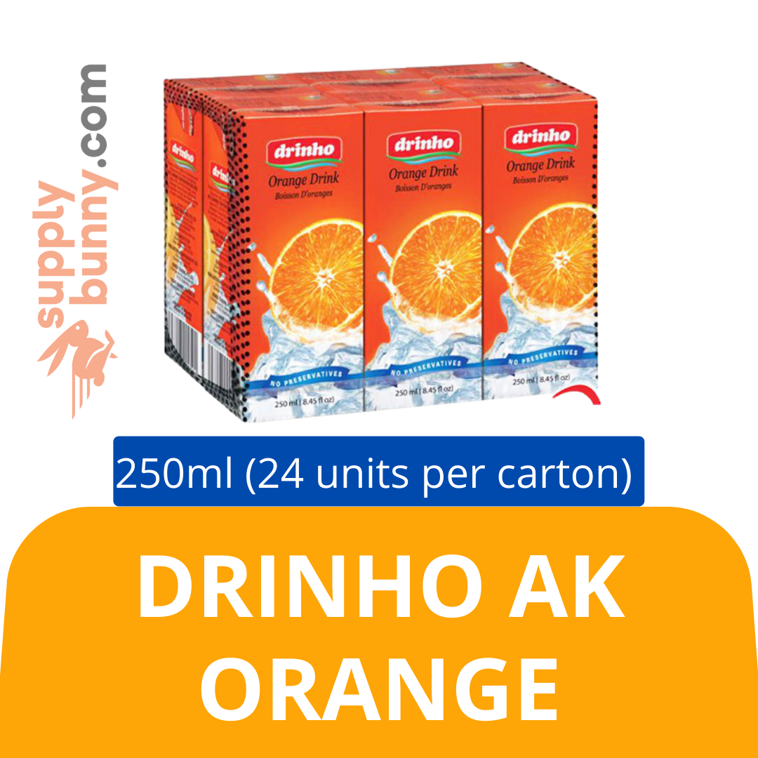 Drinho AK Orange (250ml X 24 packs) (sold per carton) 顶好橙汁饮料 PJ Grocer Minuman Oren
