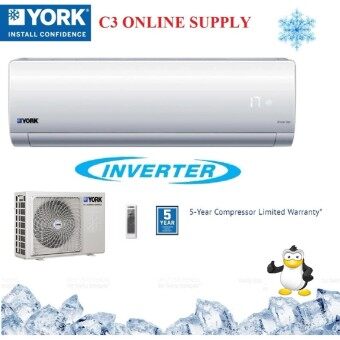 York 1HP Inverter Aircond - YMW5J10AAS-W /YSL5J10AAS (R410A)