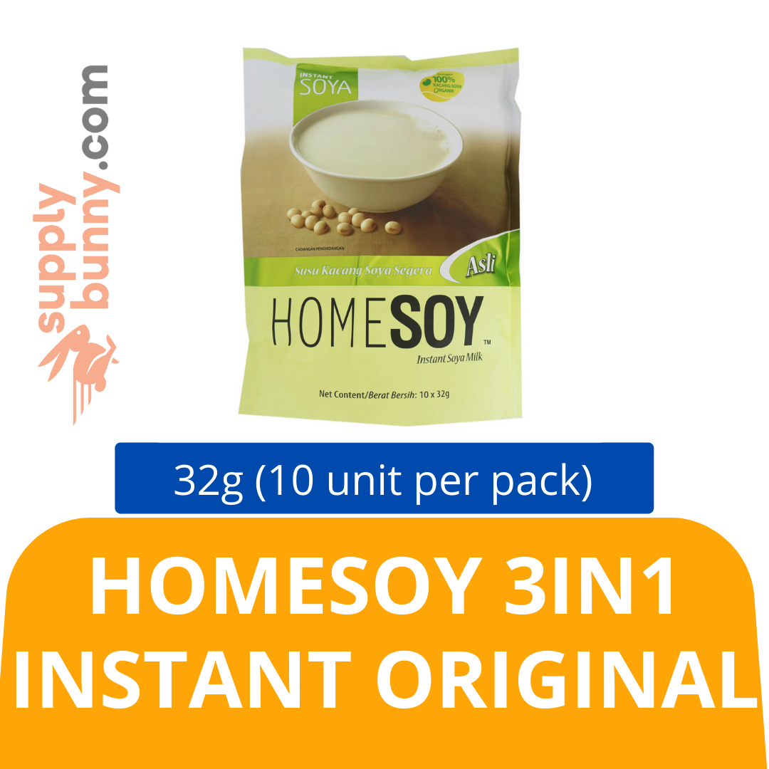 Homesoy 3in1 Instant Original 32g (10 unit per pack) 家乡三合一豆浆 PJ Grocer Minuman Homesoy 3in1 Original