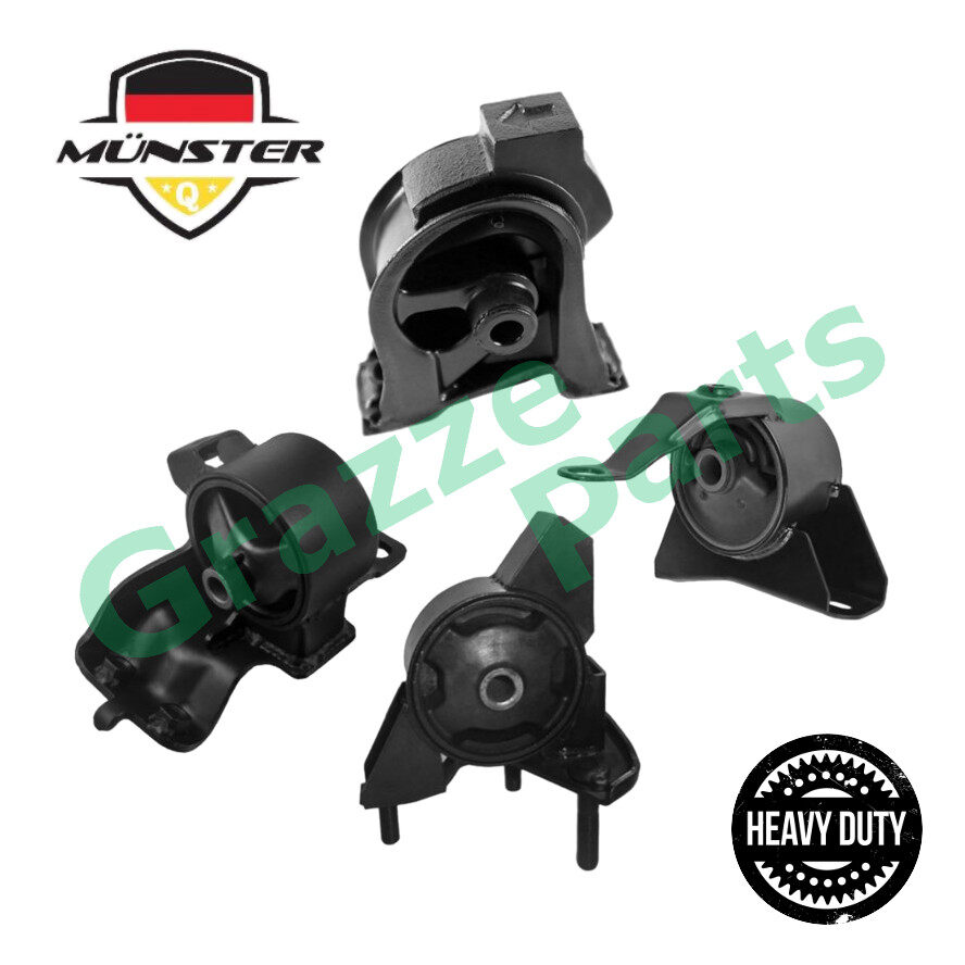 (4pc) Münster ^Heavy Duty^ Engine Mounting Set TOY2049 for Toyota Corolla AE101 AE111 1.6 4AGE Manua