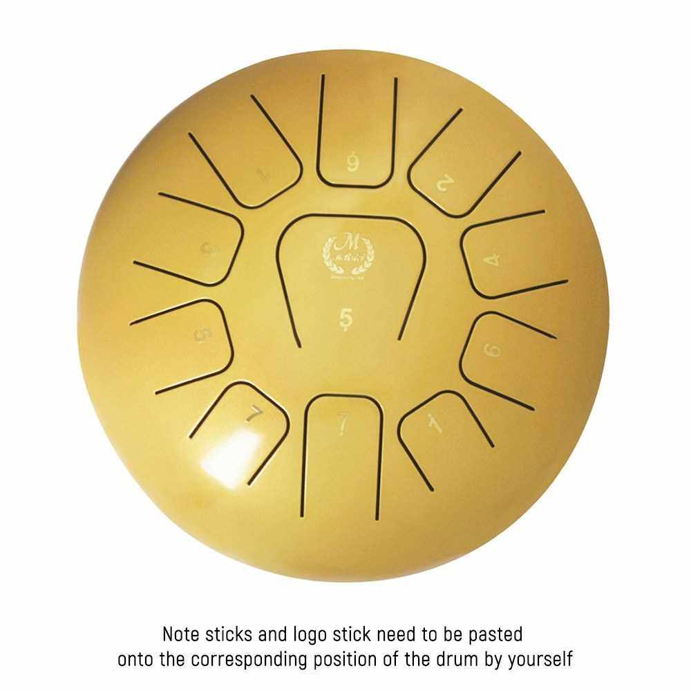 12 Inch Steel Tongue Drum 11Tone Hand Pan Drum Stainless Steel