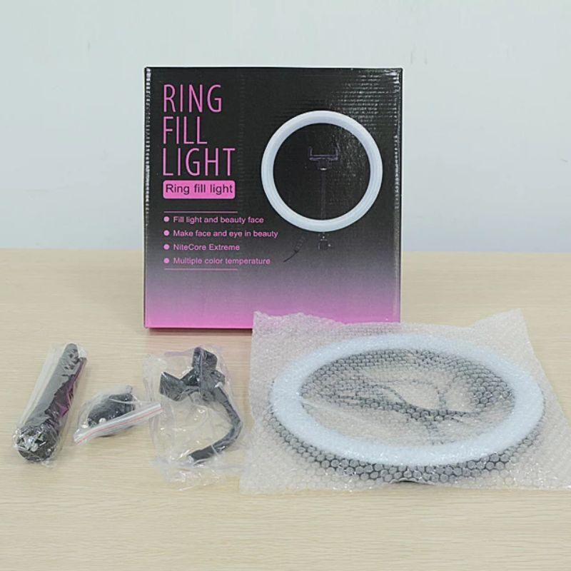 [ReadyStock] [ MEGA SALE ]" Self Timer Ring Light for Selfie and Live Streaming with strong Tripod Phone holder