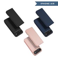 DUX SKINPRO Flip Phone Case for iPhone 17E 16E 2025 17 16 15 14 13 Pro Max Pro Plus Air PU Leather Wallet Cover Casing