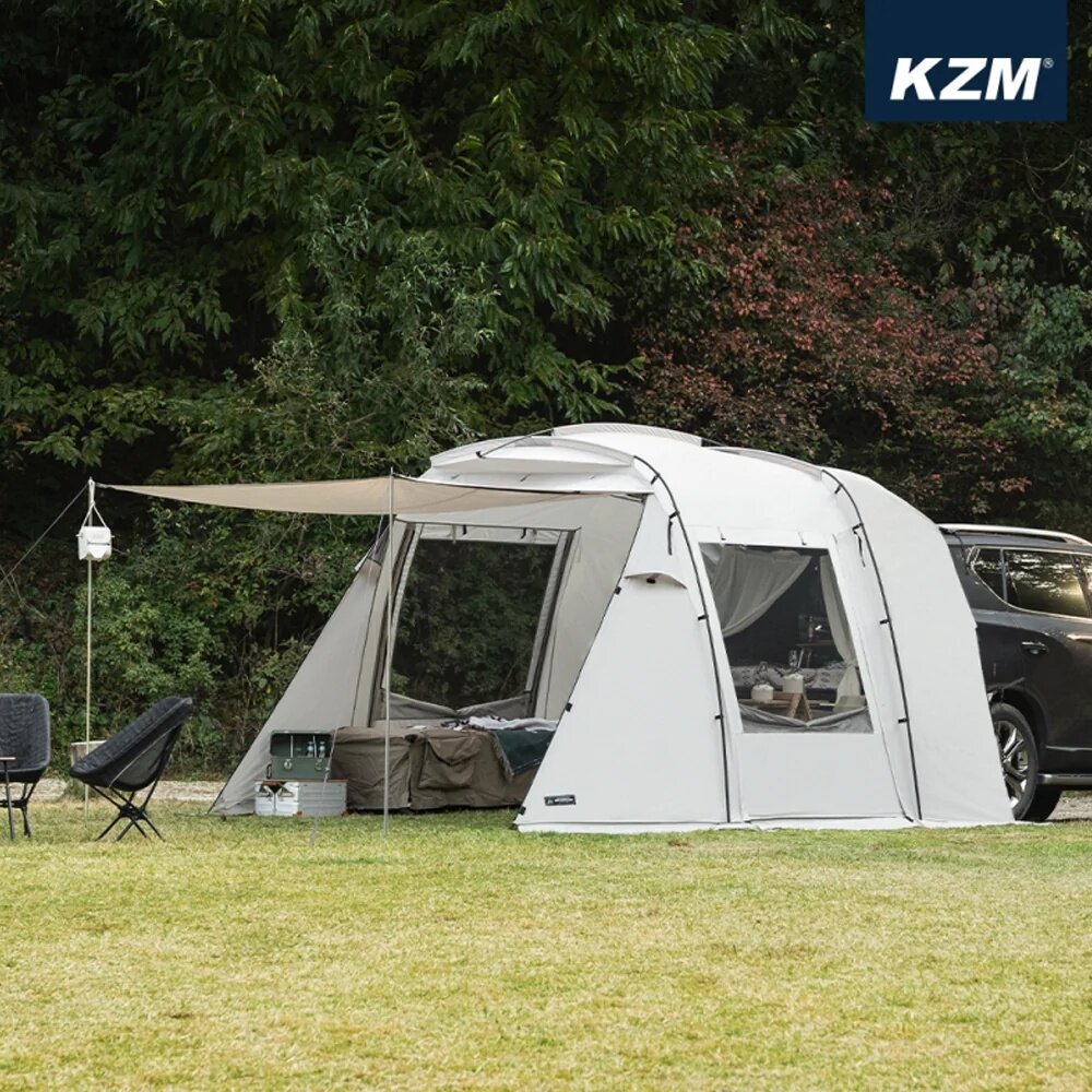 KZM Rock Field Car Camping Tent - White [Imported from Korea]