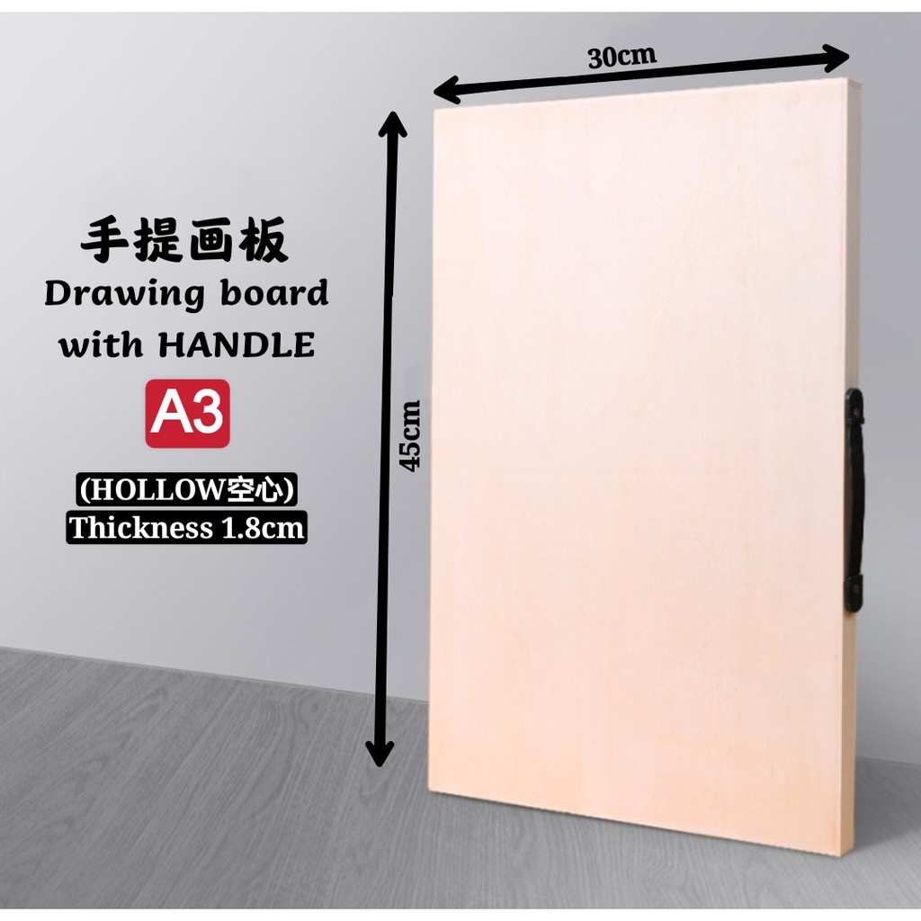 A1/A2/A3 Size Wooden Drawing Board Art Sketch Board with Handle