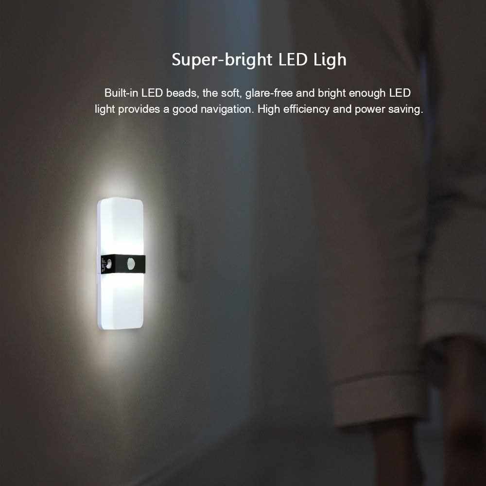 Battery Operated LED Motion Sensor Night Light Cordless Hanging Magnetic Stick-On Auto White Light Night Lamp for Room Kitchen Hallway Basement Closet Stairs (Standard)