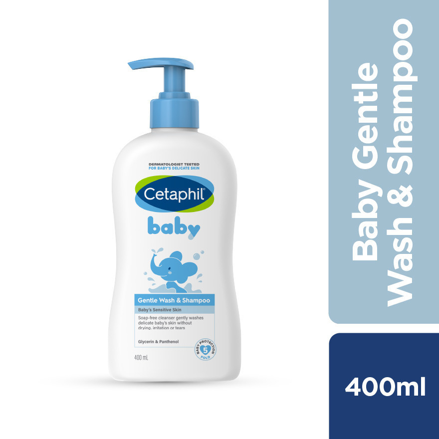 【READY】Cetaphil Baby Wash & Shampoo For Hair & Body For Baby Delicate Skin (400ml)