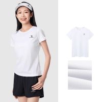 Camel Womens T-Shirt Ice Silk Short-Sleeved Lightweight Breathable Loose Fitness Tops for Female