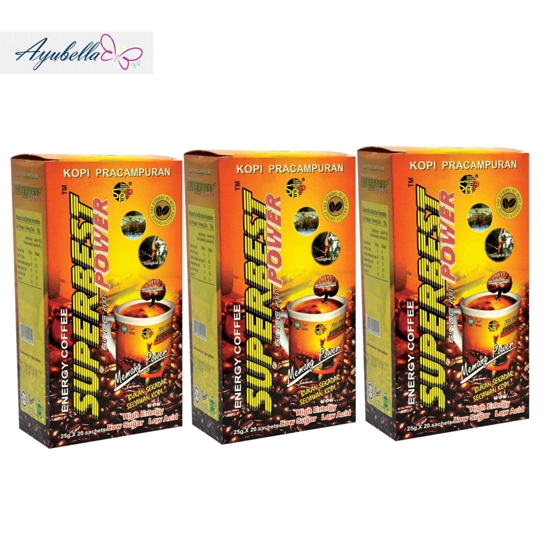 SuperBest Power Energy Coffee (25gdx20sachets) x 3