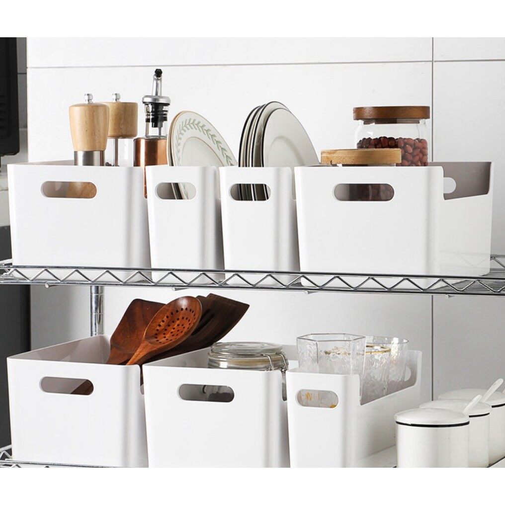 Nordic Portable Multipurpose Storage Box Organizer Kitchen Bathroom Office Basket